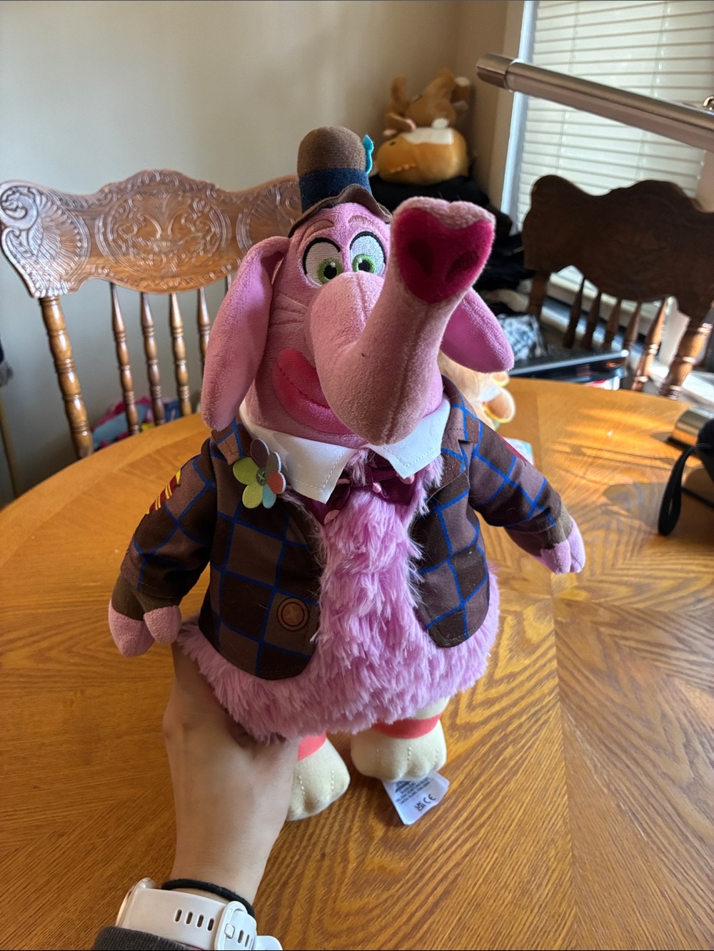Disney Pink Bingbong Plush with Brown Plaid Jacket